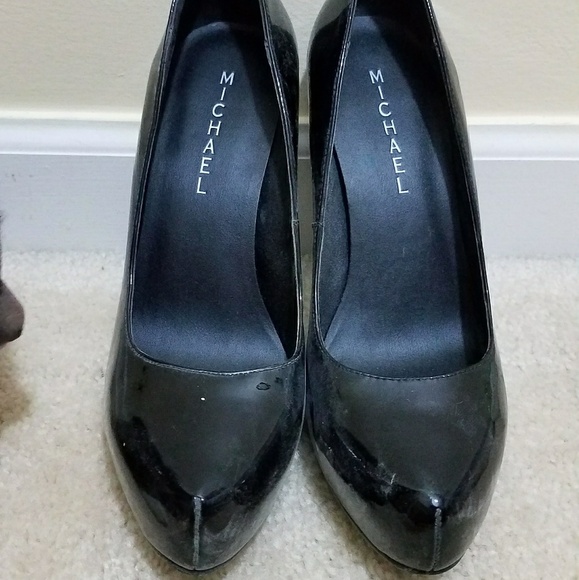 Michael Aphrodite Black Patten Leather Size 7.5 - Picture 4 of 6